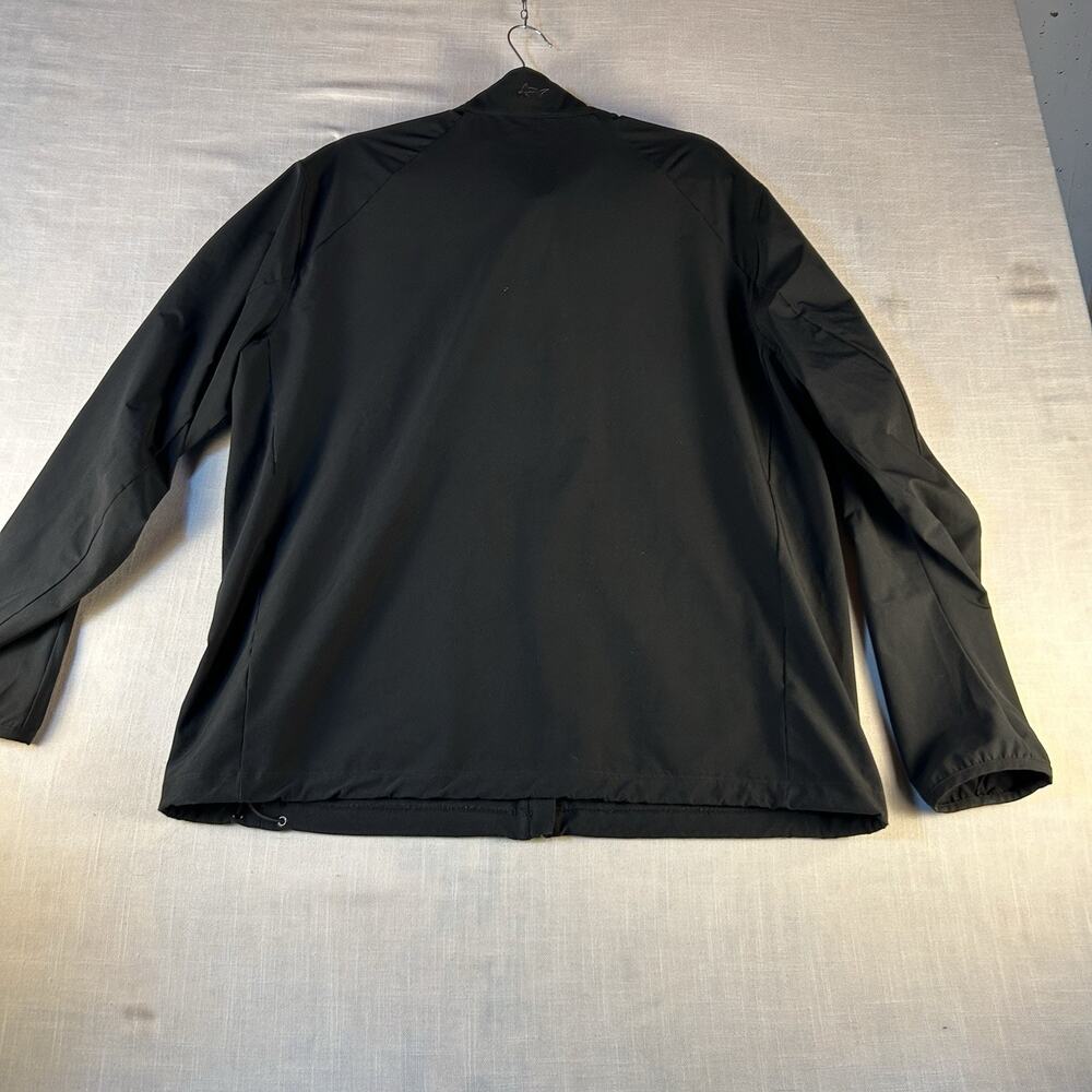 Greg Norman Golf Jacket Mens Large Full Zip Performance Shark Black Mock Collar - Picture 8 of 9